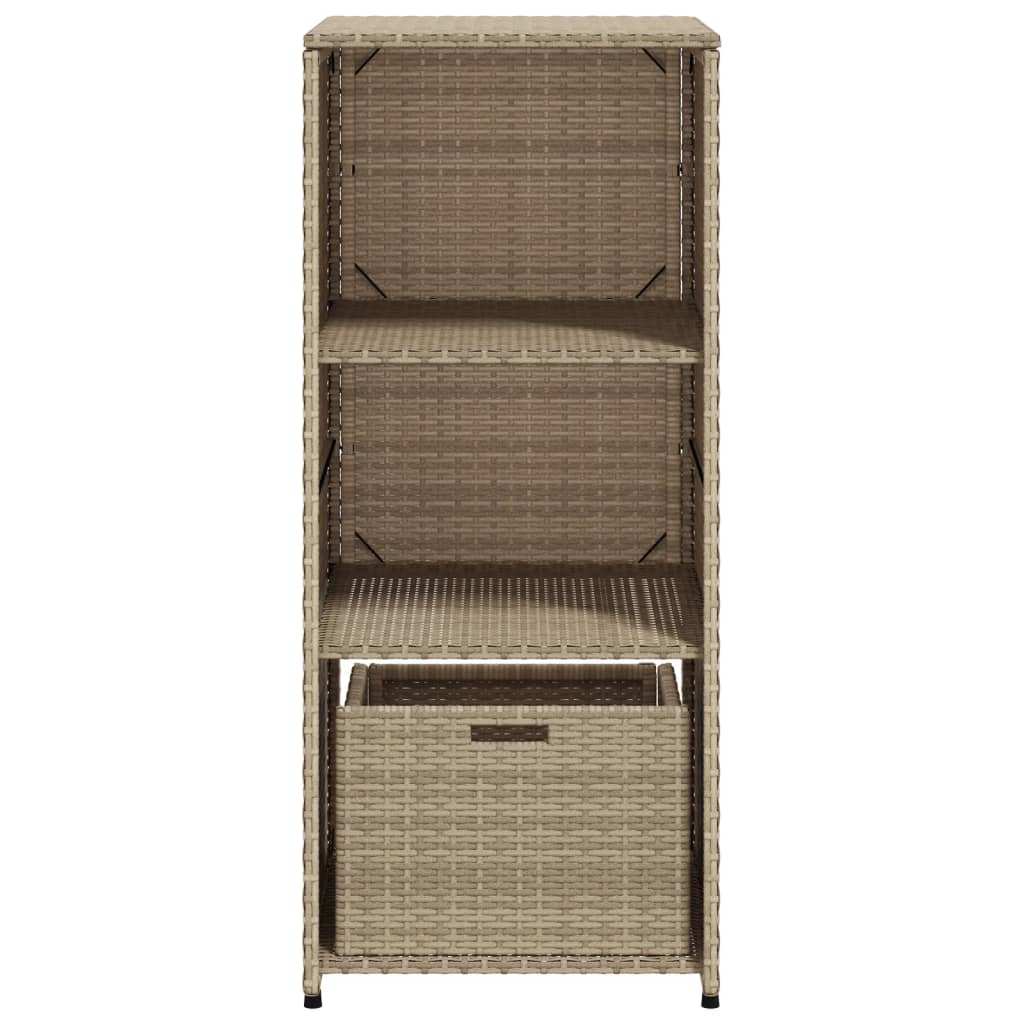 Garden Storage Cabinet 50X55X115 Cm Poly Rattan