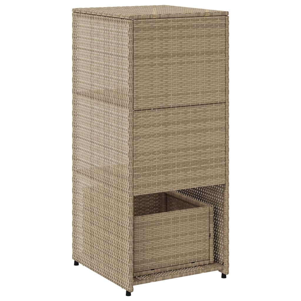 Garden Storage Cabinet 50X55X115 Cm Poly Rattan