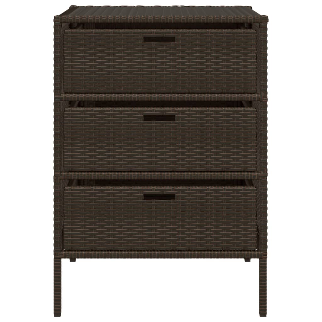 Garden Storage Cabinet Poly Rattan