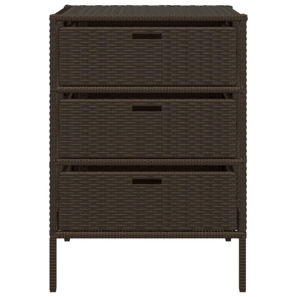 Garden Storage Cabinet Poly Rattan