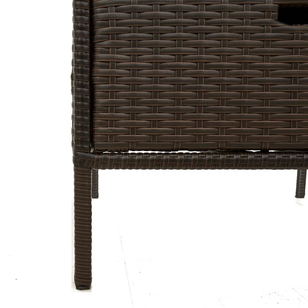 Garden Storage Cabinet Poly Rattan