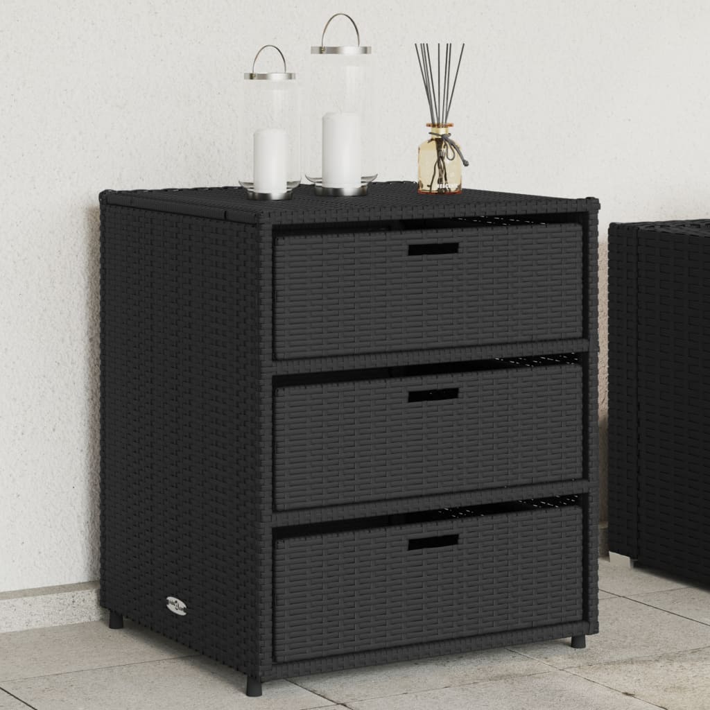 Garden Storage Cabinet Poly Rattan
