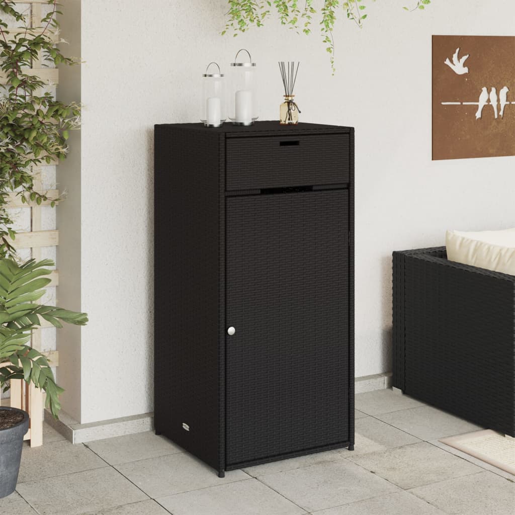 Garden Storage Cabinet Poly Rattan