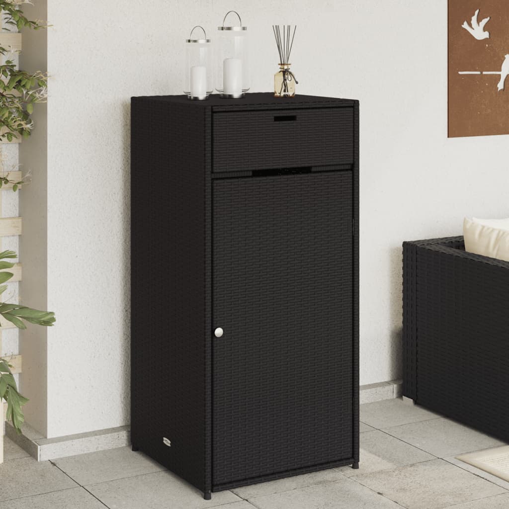 Garden Storage Cabinet Poly Rattan