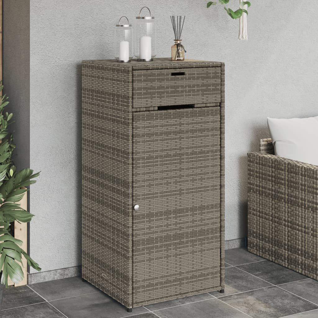 Garden Storage Cabinet Poly Rattan