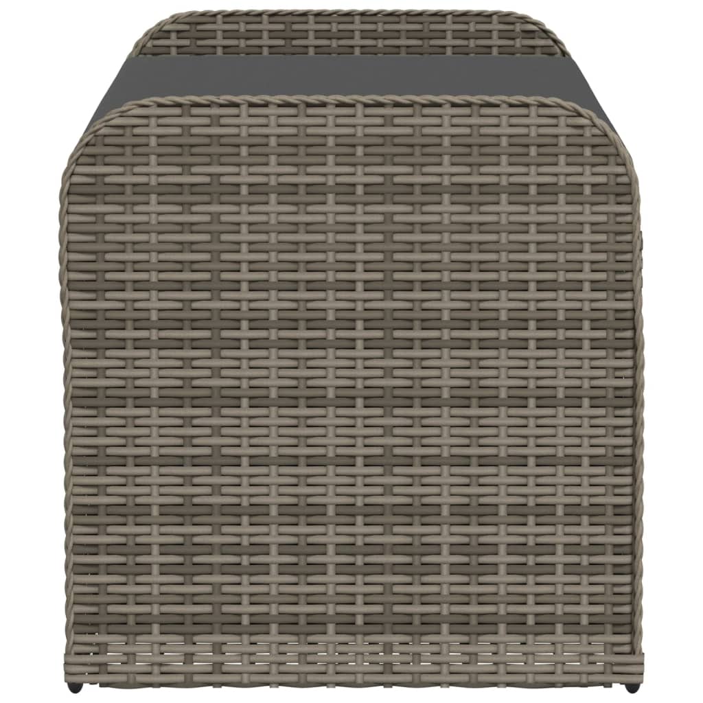 Storage Bench With Cushion Poly Rattan