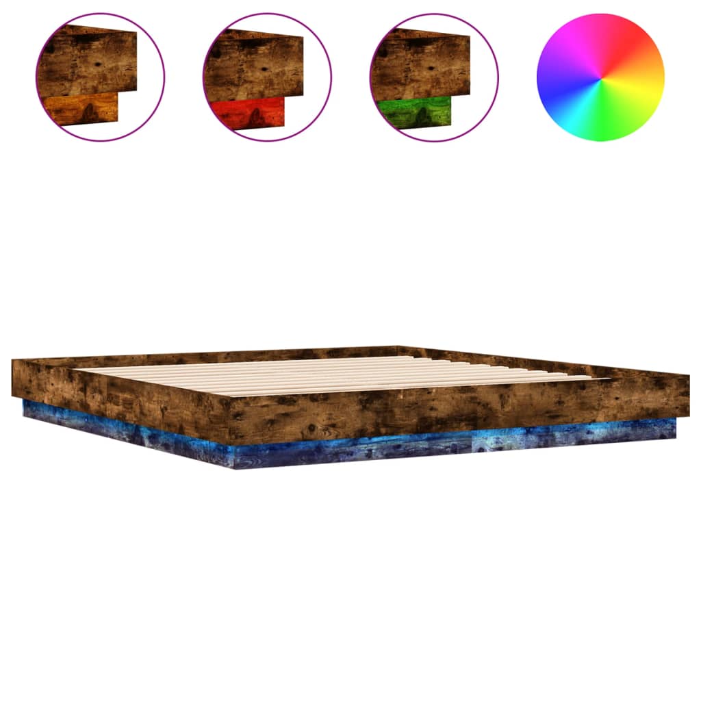 Bed Frame With Led Without Mattress