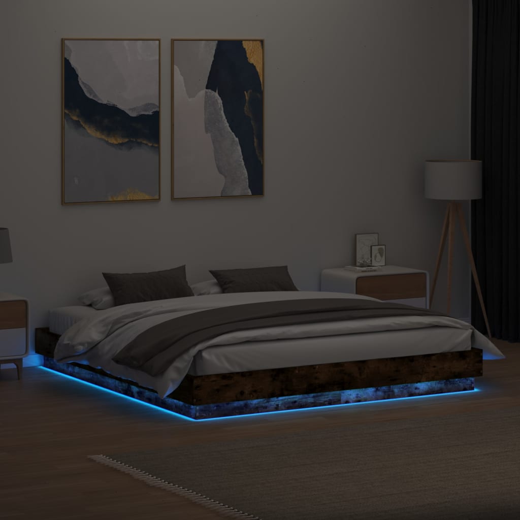 Bed Frame With Led Without Mattress