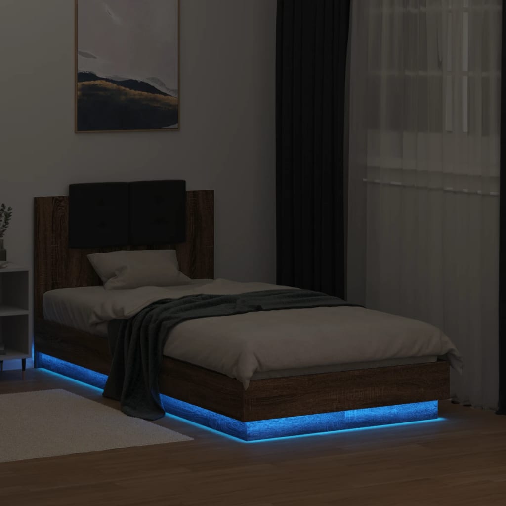 Bed Frame With Led Without Mattress