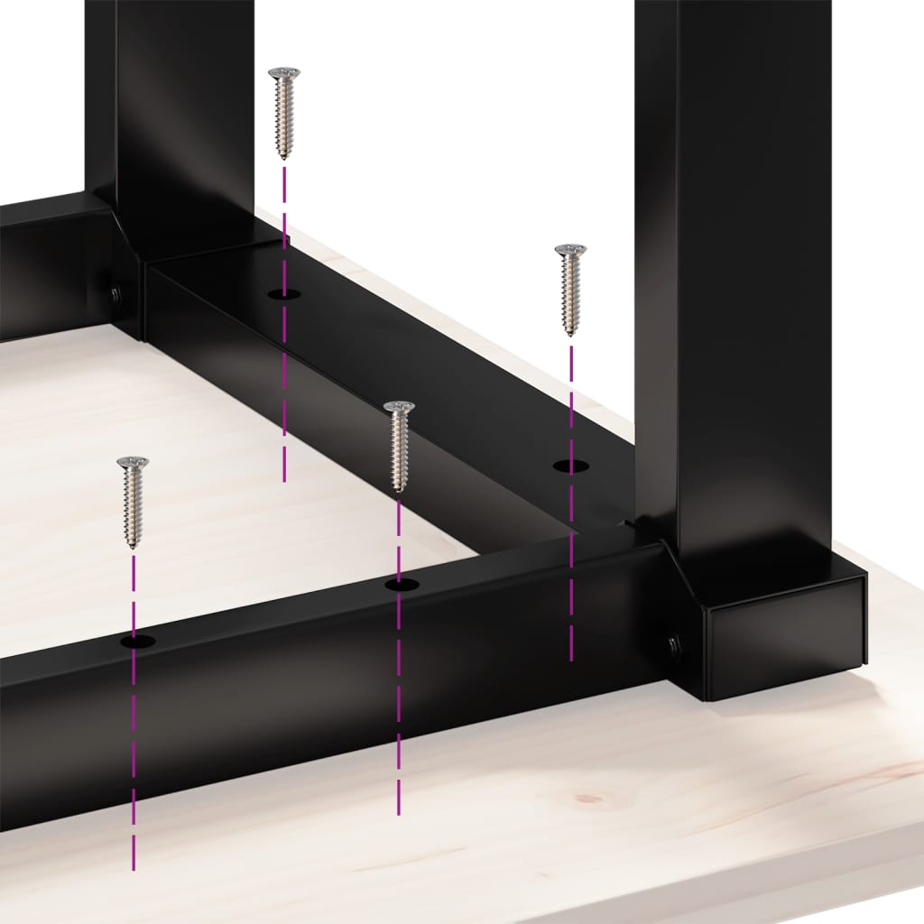 Coffee Table Legs O-Frame 40X40X33 Cm Steel