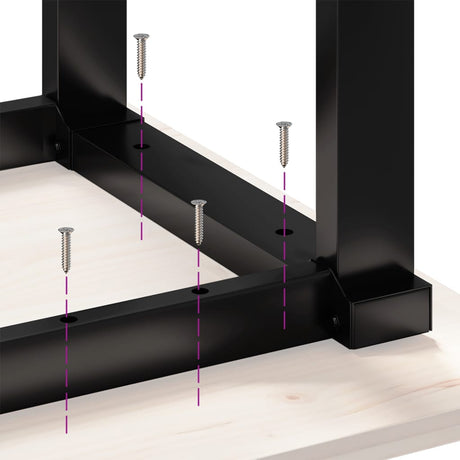 Coffee Table Legs O-Frame 40X40X33 Cm Steel