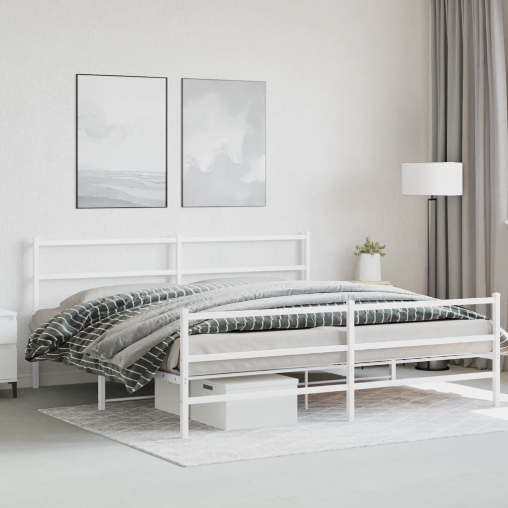 Metal Bed Frame Without Mattress 140X200Cm