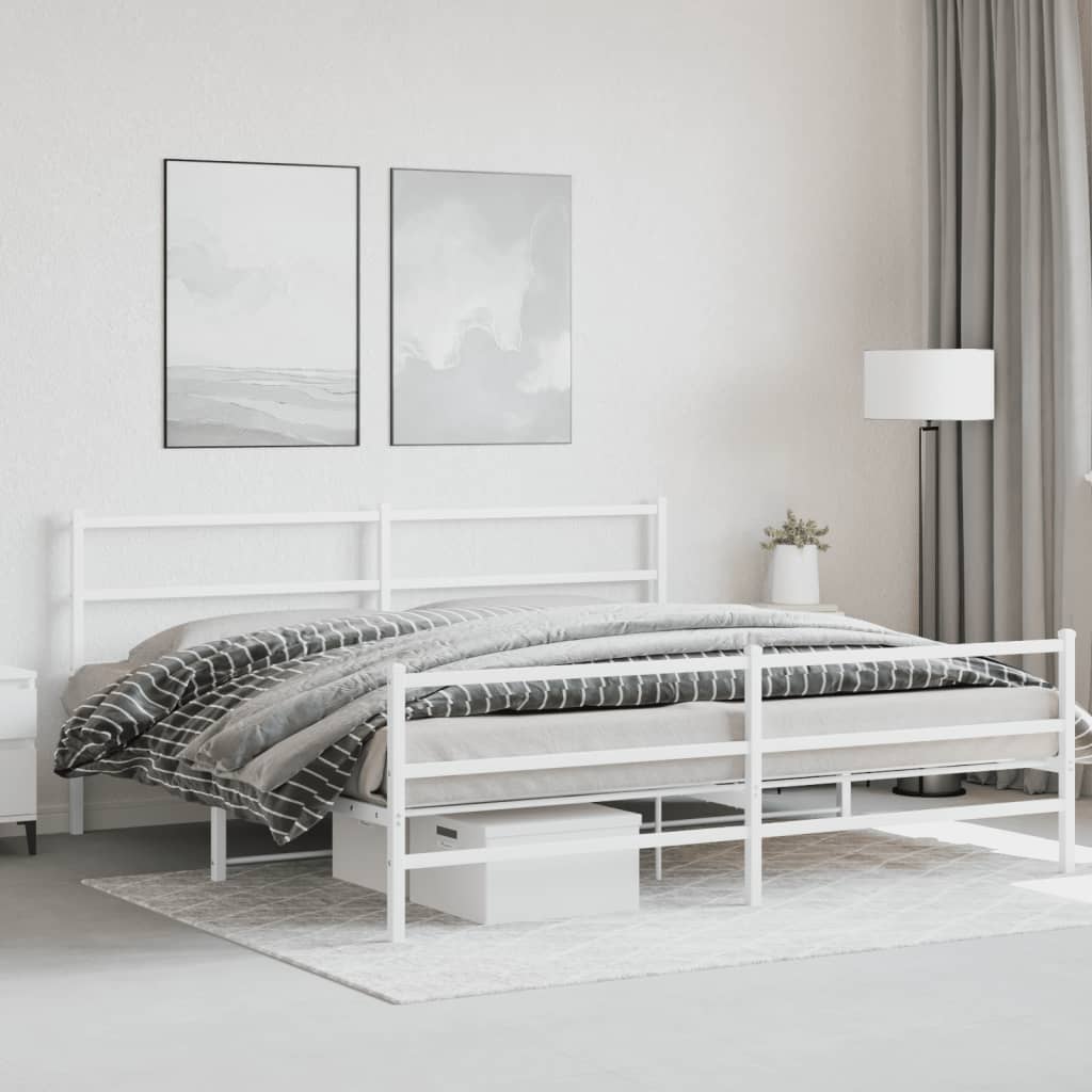 Metal Bed Frame Without Mattress 140X200Cm