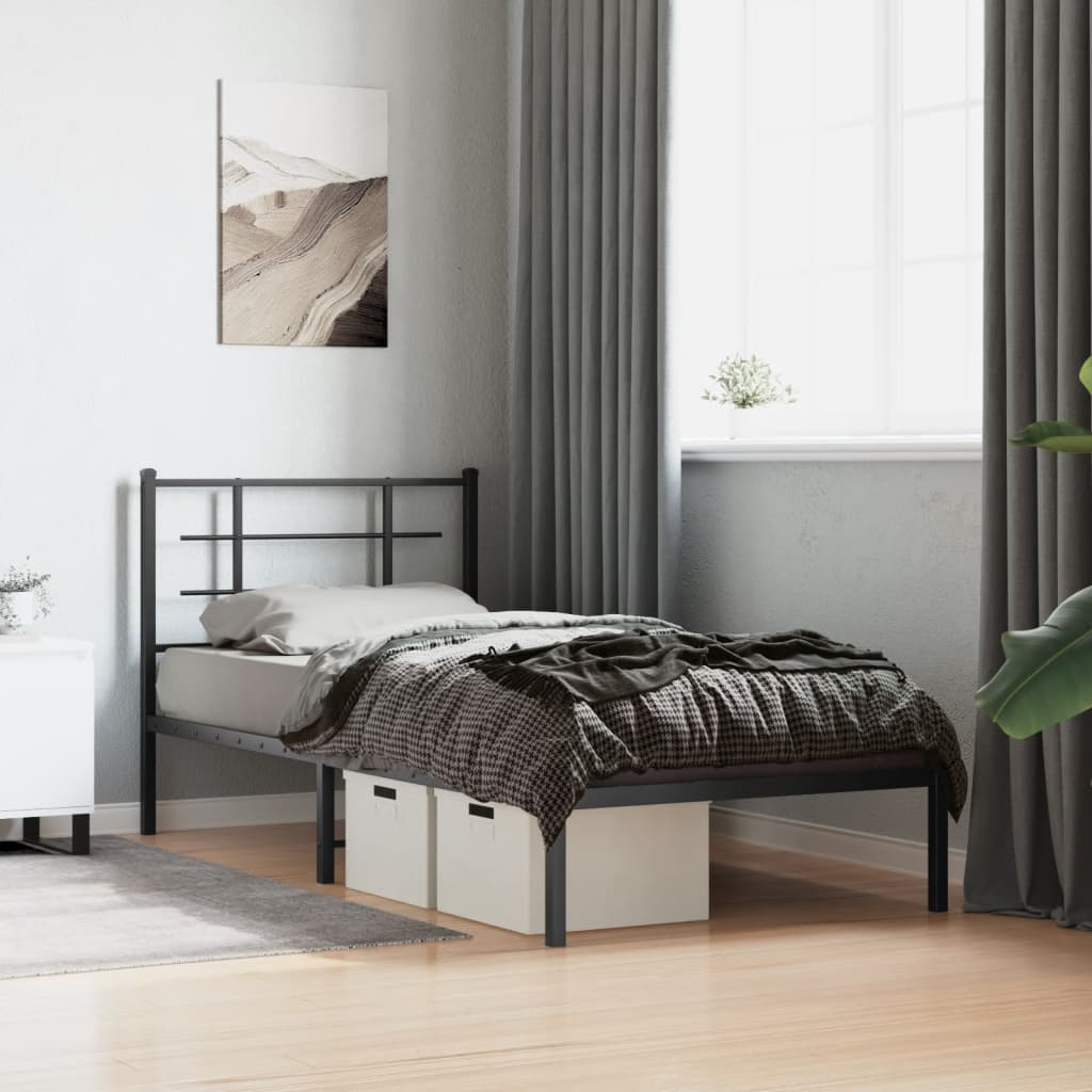 Metal Bed Frame Without Mattress 75X190Cm