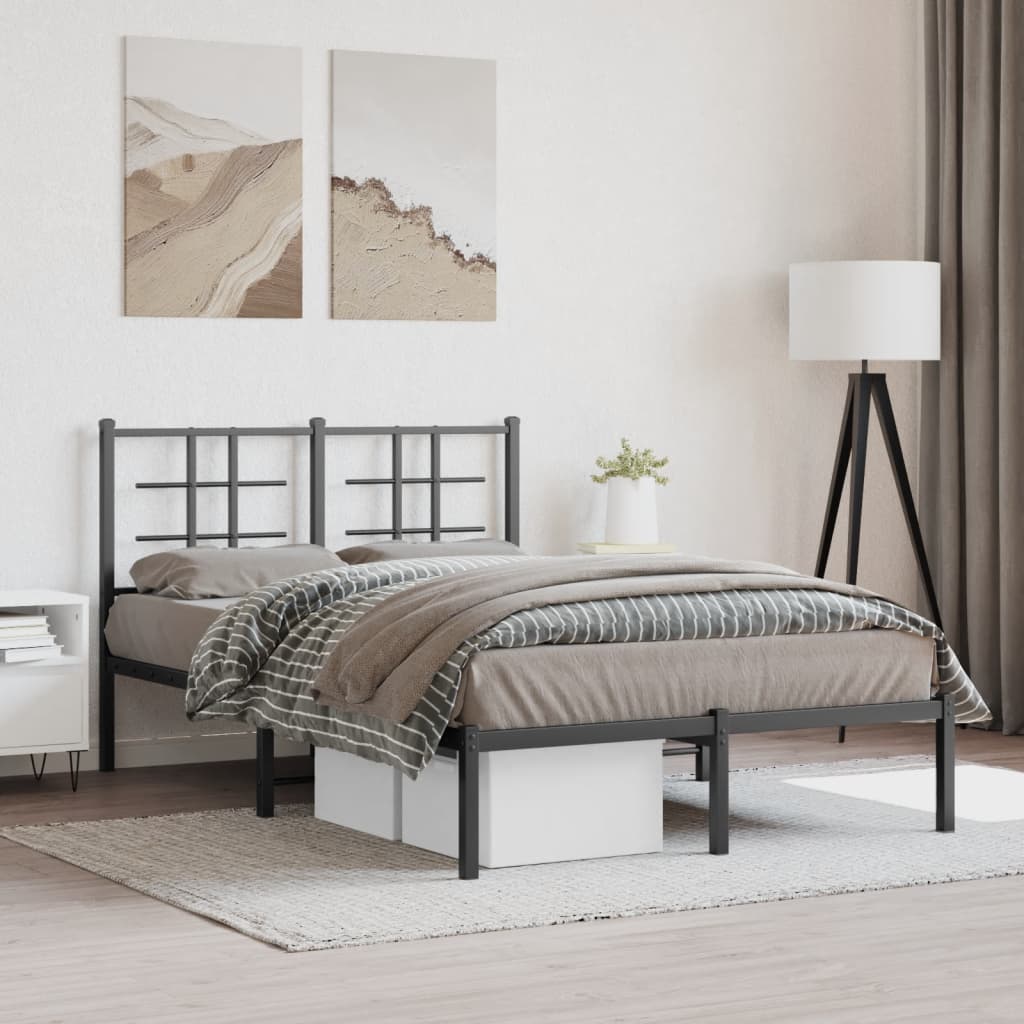 Metal Bed Frame Without Mattress 75X190Cm