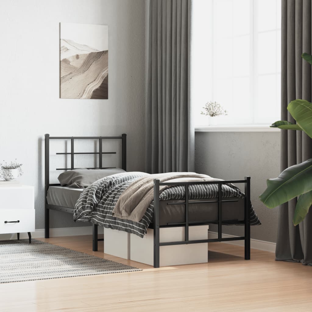 Metal Bed Frame Without Mattress 75X190Cm