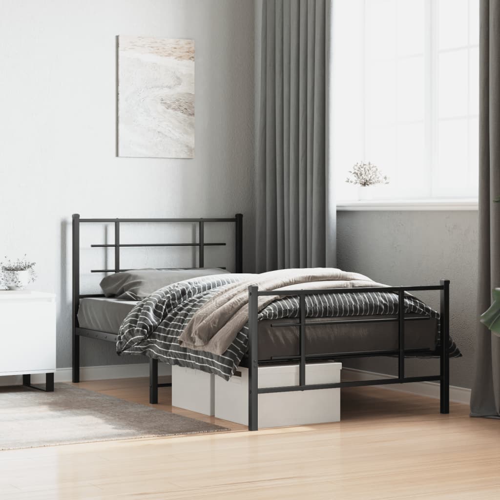 Metal Bed Frame Without Mattress 75X190Cm