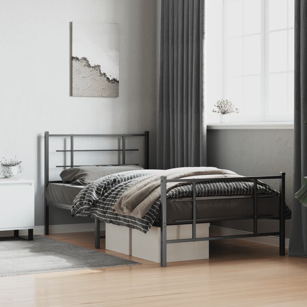 Metal Bed Frame Without Mattress 75X190Cm