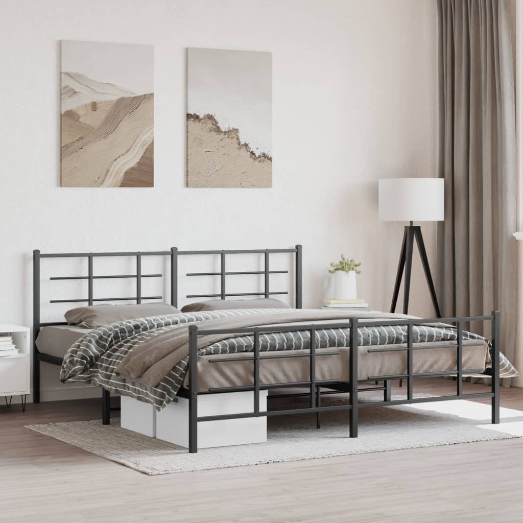Metal Bed Frame Without Mattress 75X190Cm