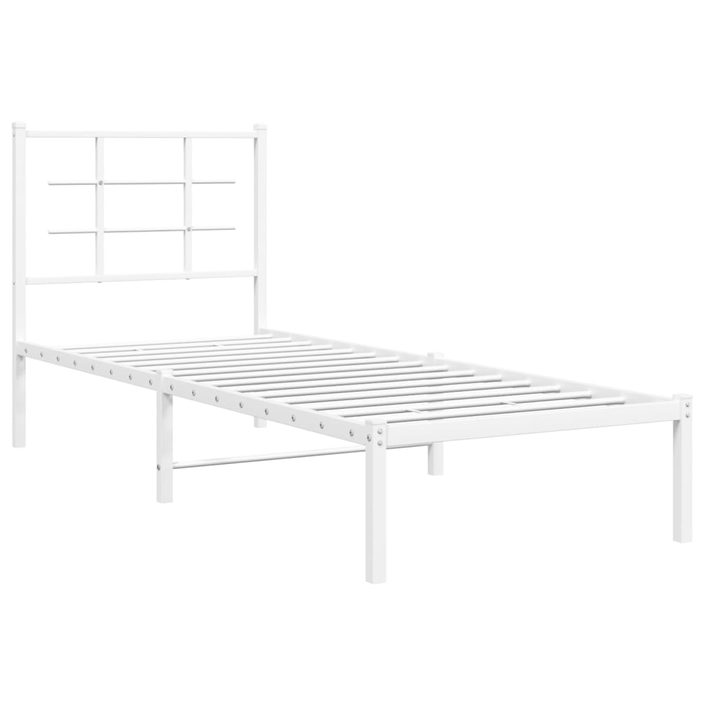Metal Bed Frame Without Mattress 75X190Cm