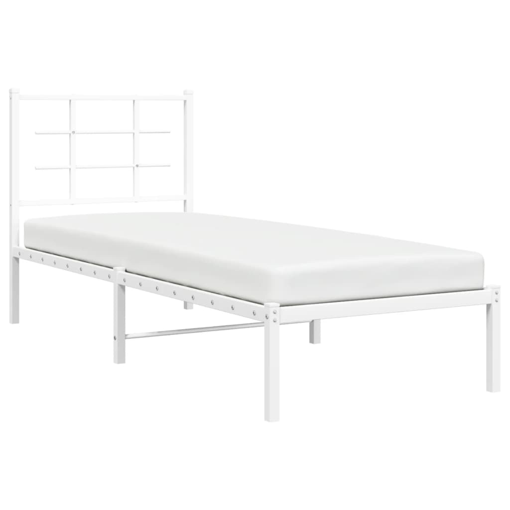 Metal Bed Frame Without Mattress 75X190Cm