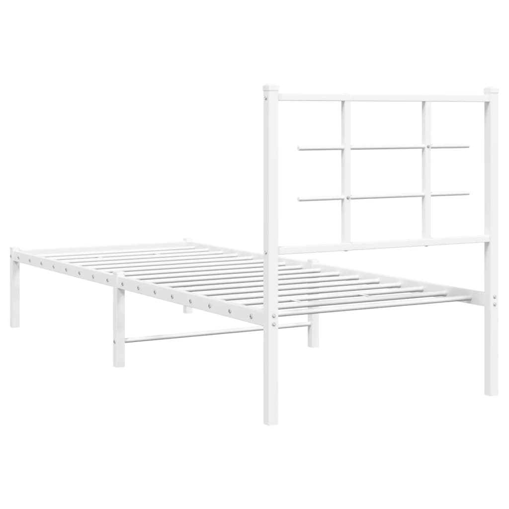 Metal Bed Frame Without Mattress 75X190Cm
