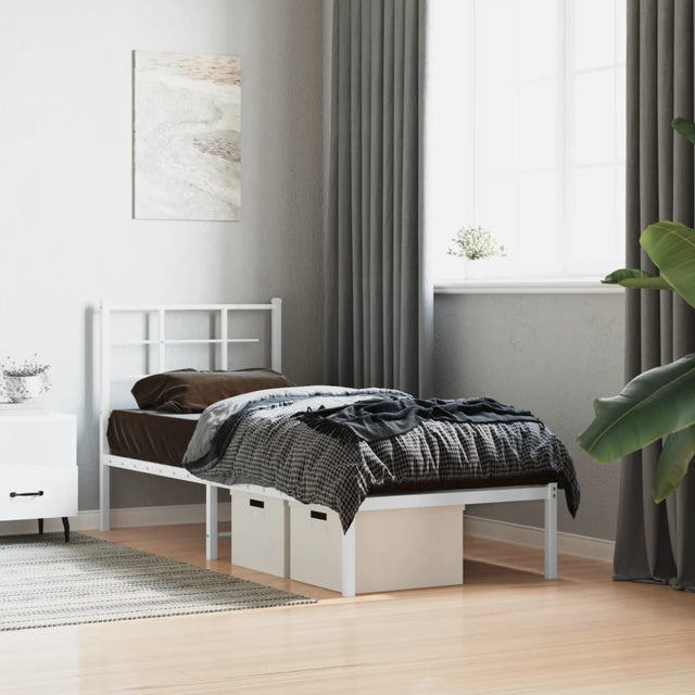 Metal Bed Frame Without Mattress 75X190Cm