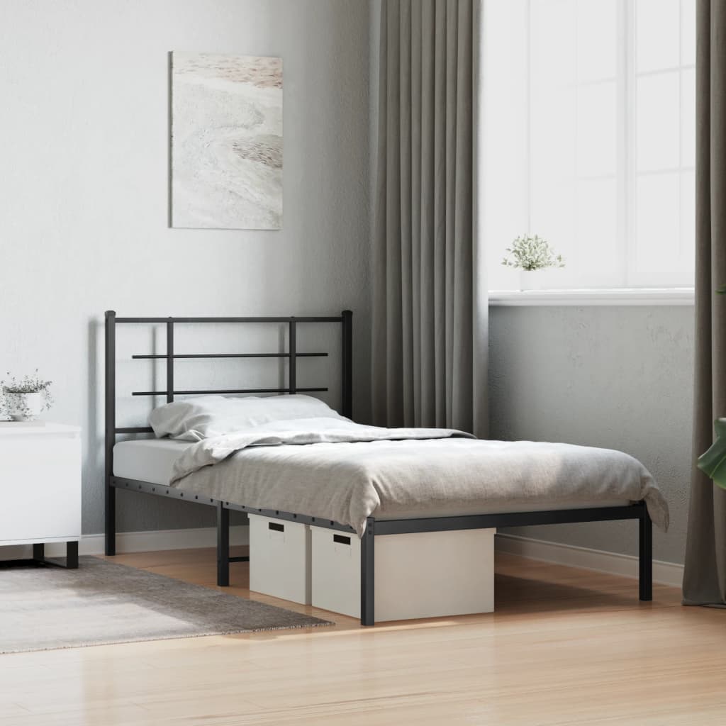 Metal Bed Frame Without Mattress 75X190Cm