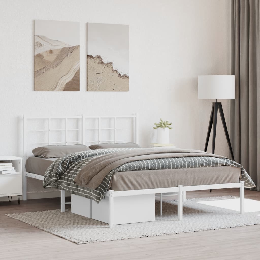 Metal Bed Frame Without Mattress 75X190Cm