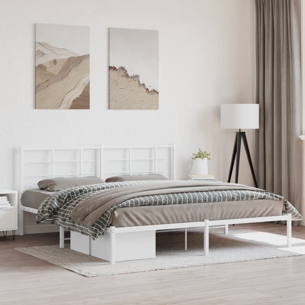 Metal Bed Frame Without Mattress 75X190Cm