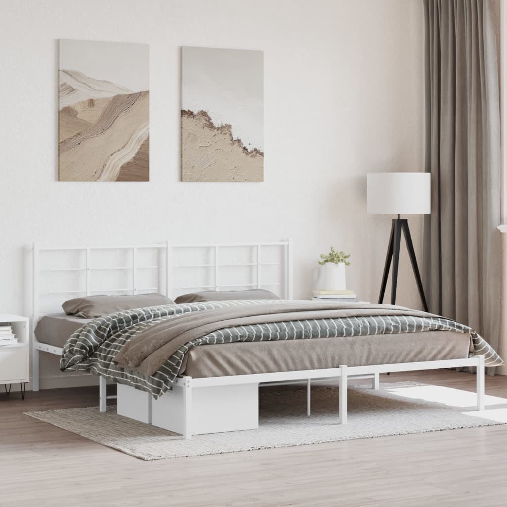Metal Bed Frame Without Mattress 75X190Cm