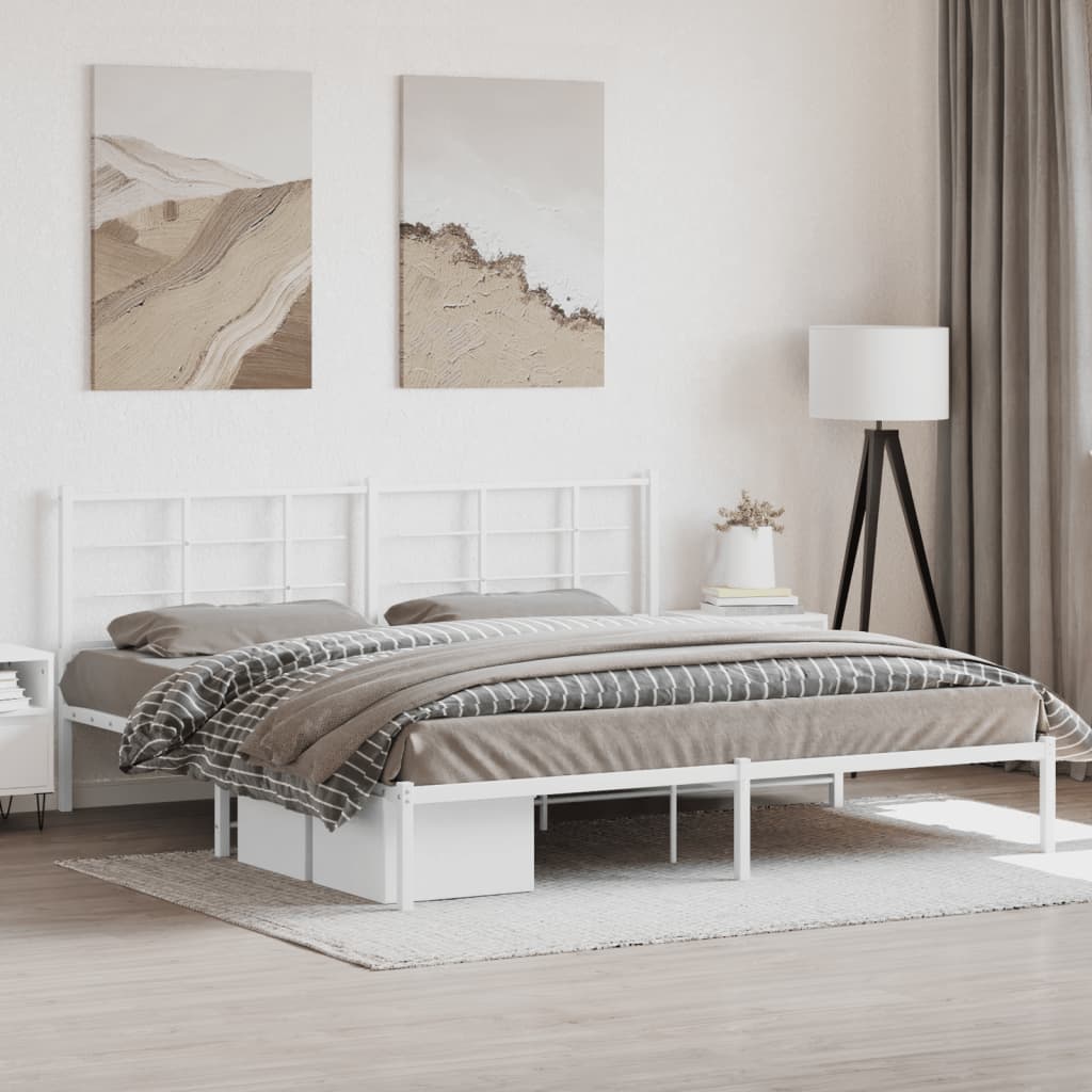 Metal Bed Frame Without Mattress 75X190Cm