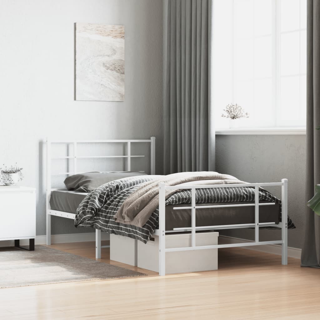 Metal Bed Frame Without Mattress 75X190Cm