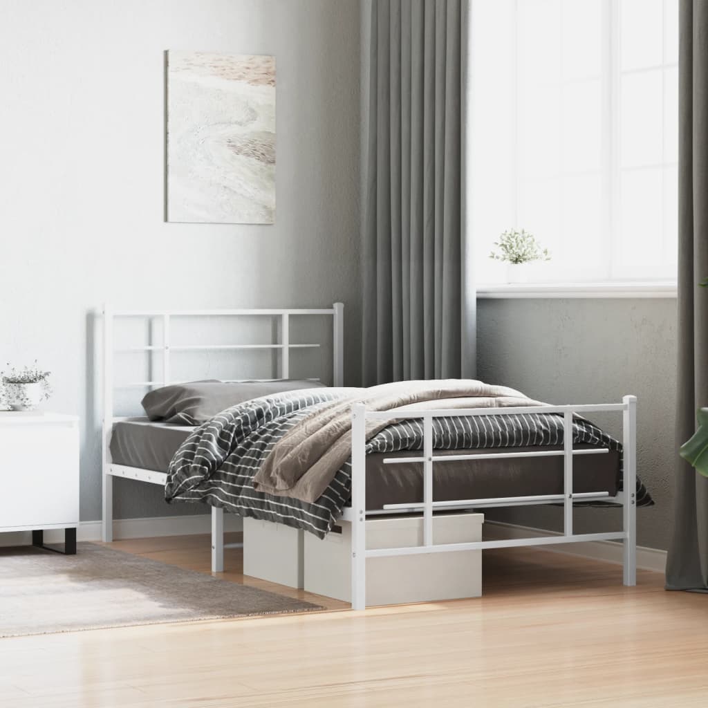 Metal Bed Frame Without Mattress 75X190Cm