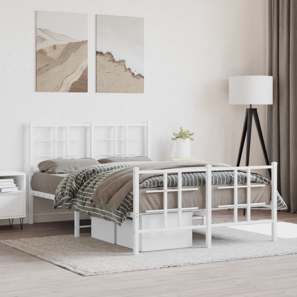 Metal Bed Frame Without Mattress 75X190Cm