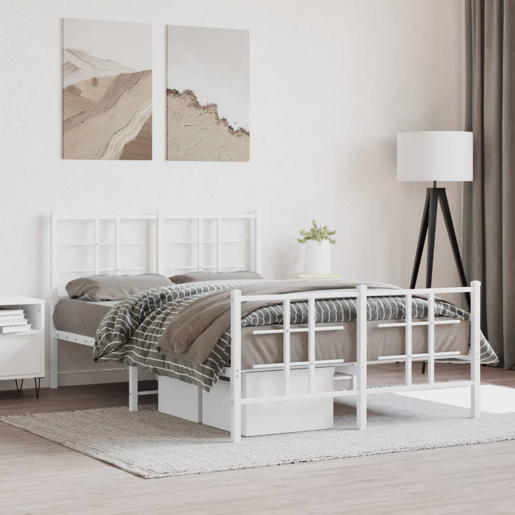 Metal Bed Frame Without Mattress 75X190Cm