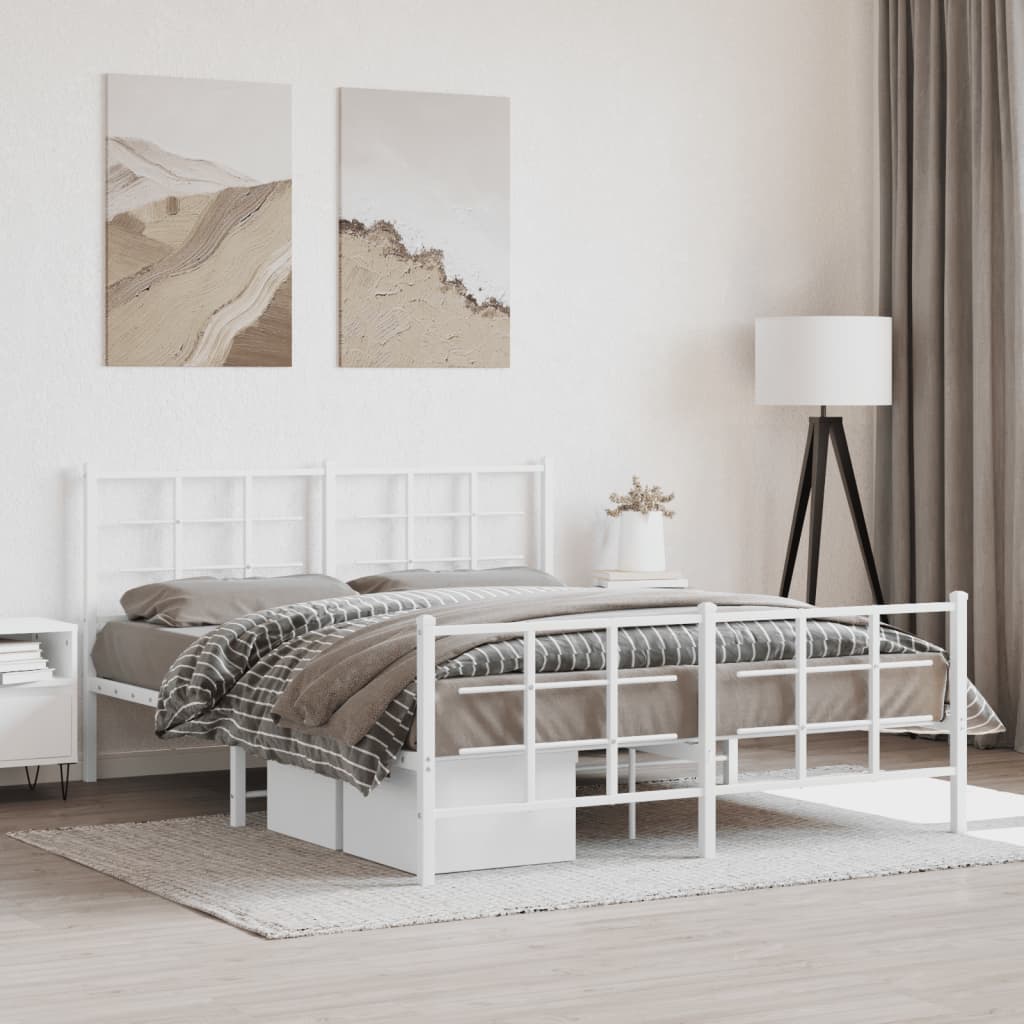 Metal Bed Frame Without Mattress 75X190Cm