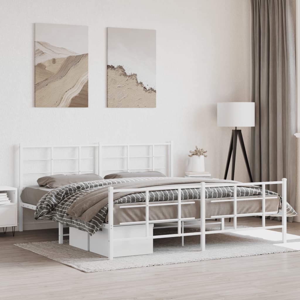 Metal Bed Frame Without Mattress 75X190Cm