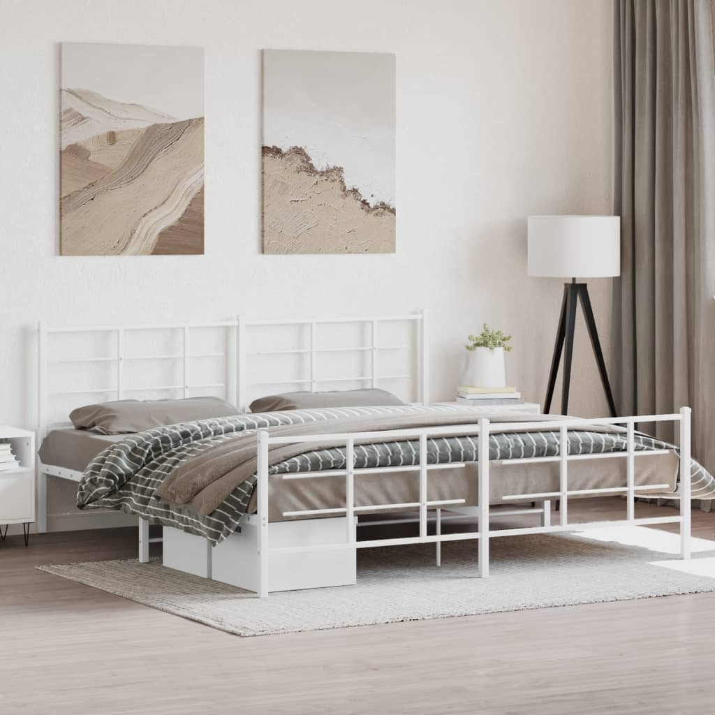 Metal Bed Frame Without Mattress 75X190Cm