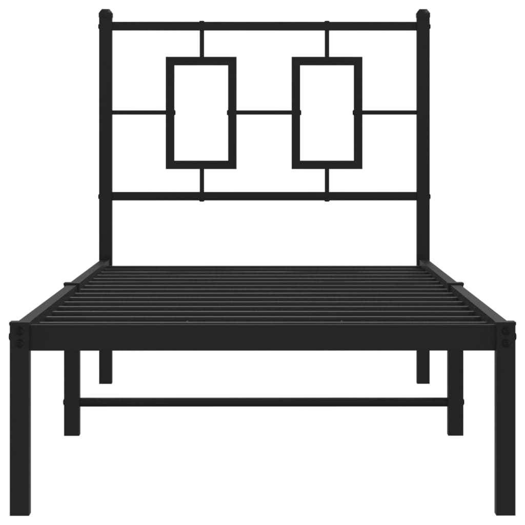 Metal Bed Frame Without Mattress 75X190Cm
