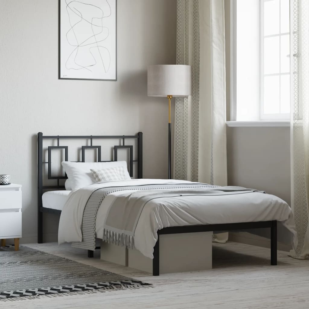 Metal Bed Frame Without Mattress 75X190Cm