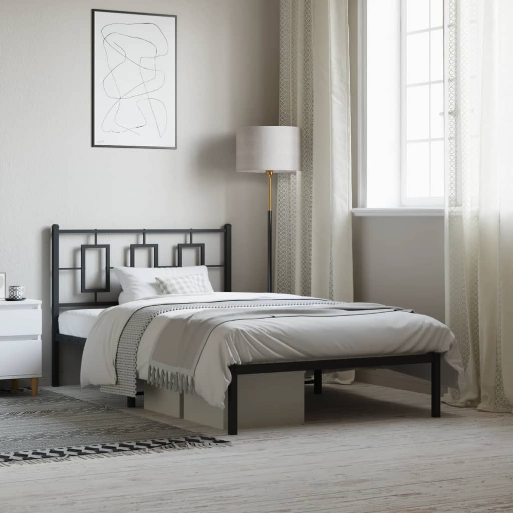 Metal Bed Frame Without Mattress 75X190Cm