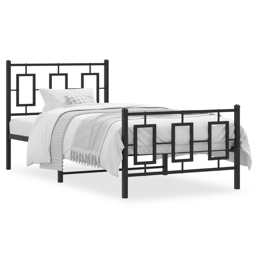 Metal Bed Frame Without Mattress 75X190Cm