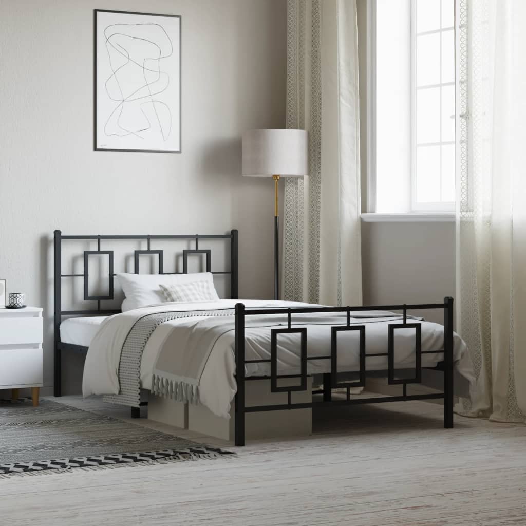 Metal Bed Frame Without Mattress 75X190Cm