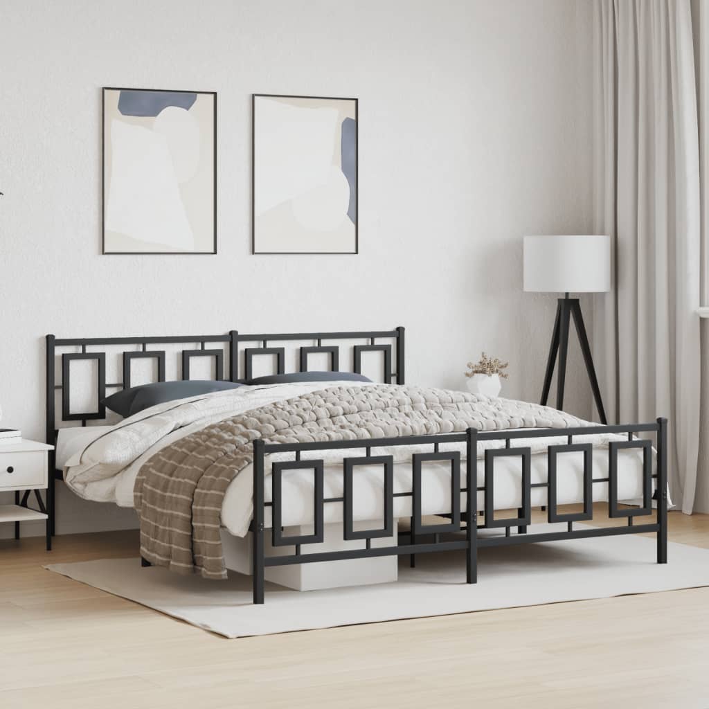 Metal Bed Frame Without Mattress 75X190Cm