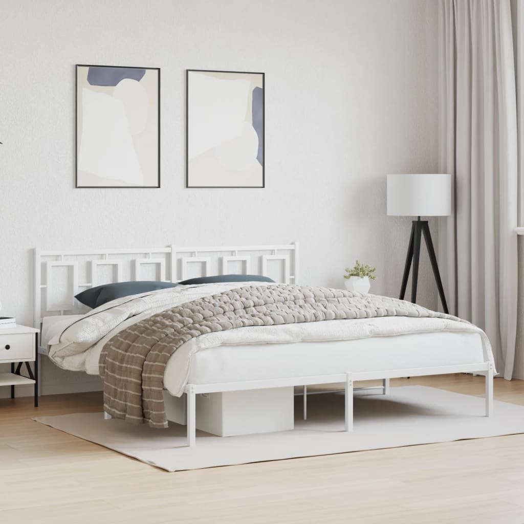 Metal Bed Frame Without Mattress 75X190Cm