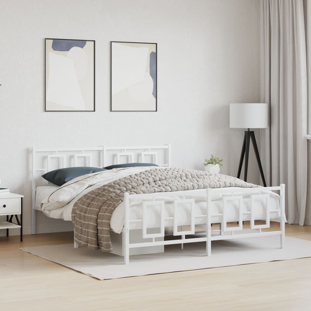 Metal Bed Frame Without Mattress 75X190Cm
