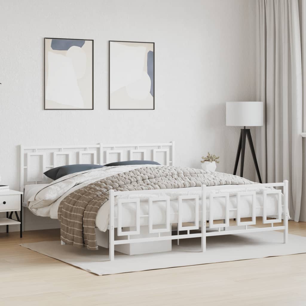 Metal Bed Frame Without Mattress 75X190Cm