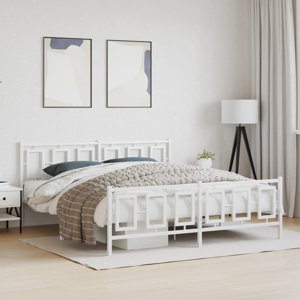 Metal Bed Frame Without Mattress 75X190Cm