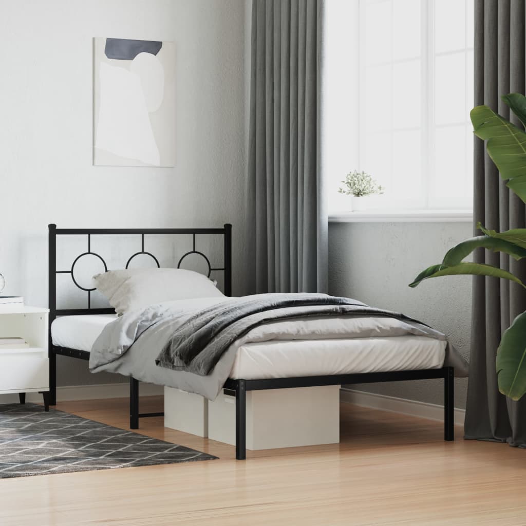 Metal Bed Frame Without Mattress 80X200Cm